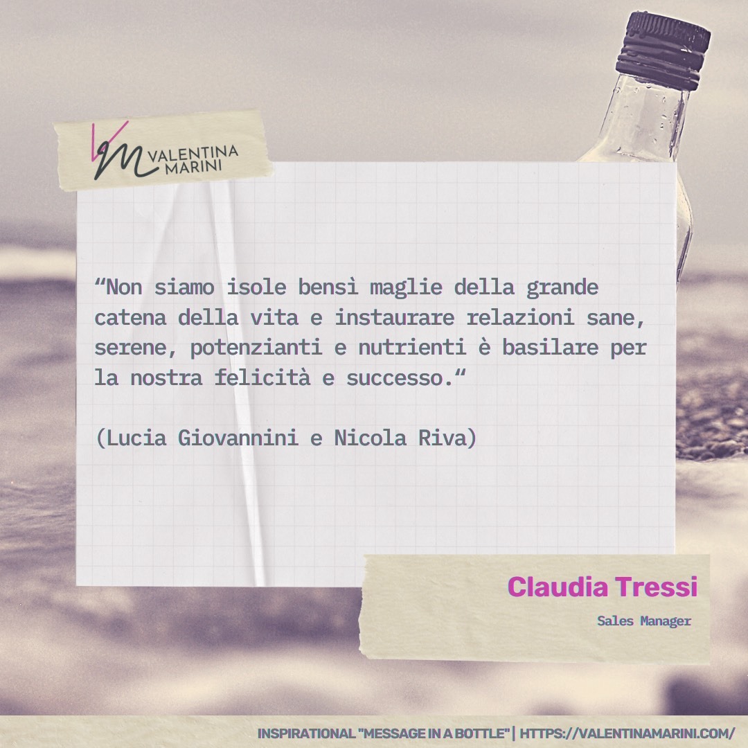 Claudia Tressi | #InspirationalMessageinaBottle