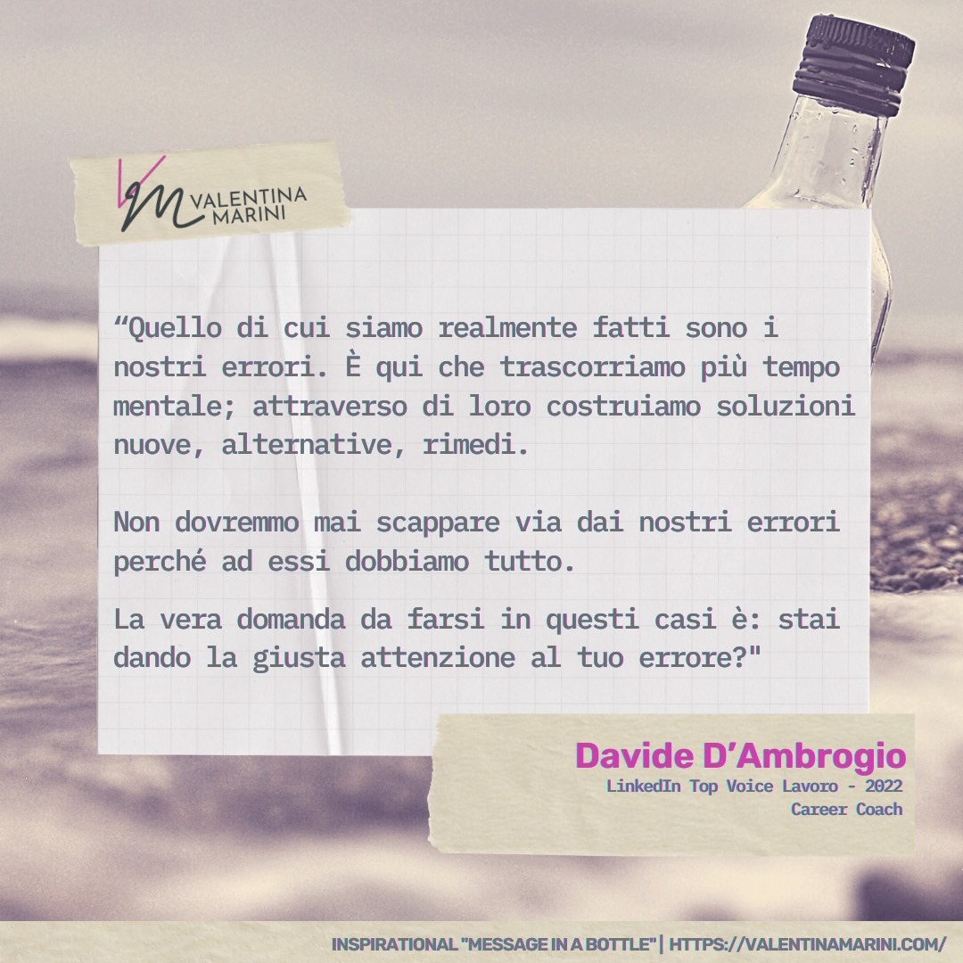 Davide D'Ambrogio | #InspirationalMessageinaBottle